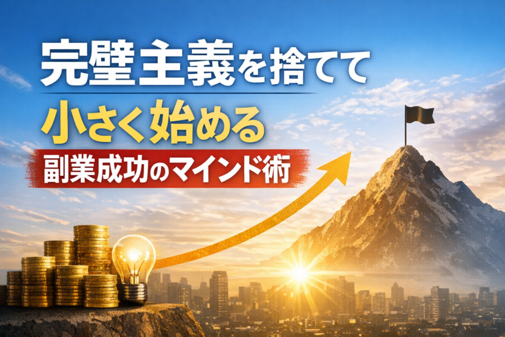 完璧主義を捨てて小さく始める副業成功のマインド術