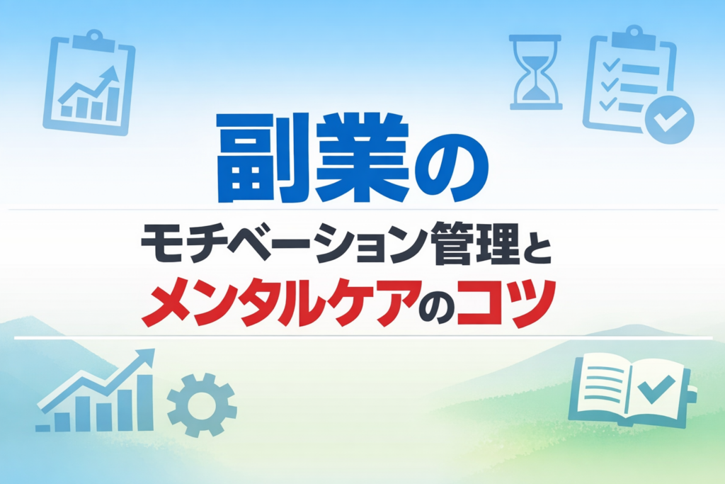 副業のモチベーション管理とメンタルケアのコツ
