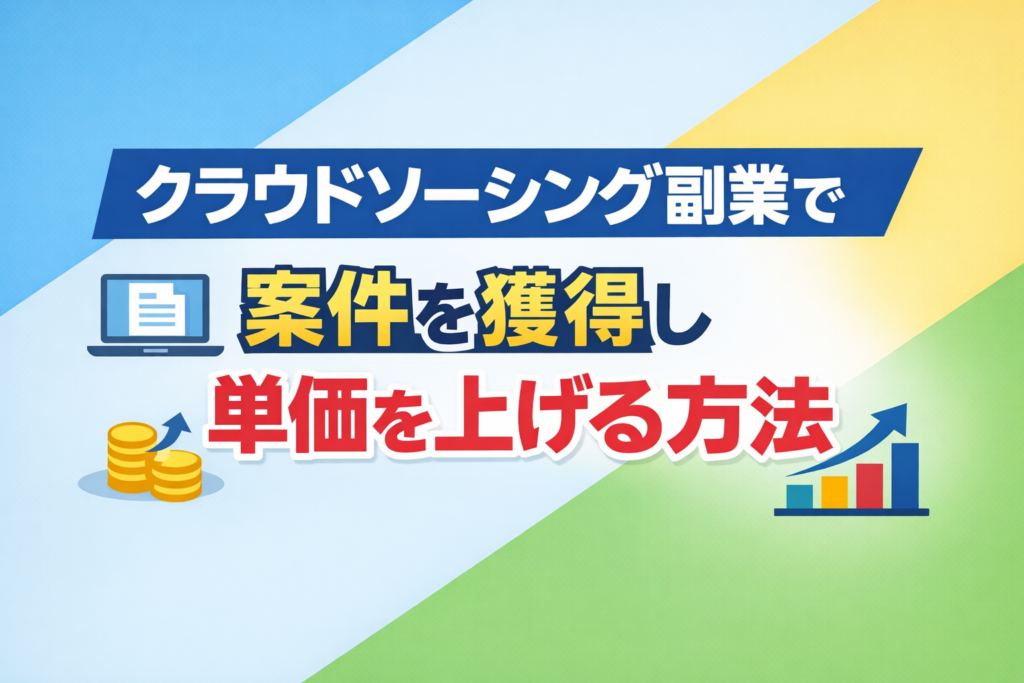 クラウドソーシング副業で案件を獲得し単価を上げる方法