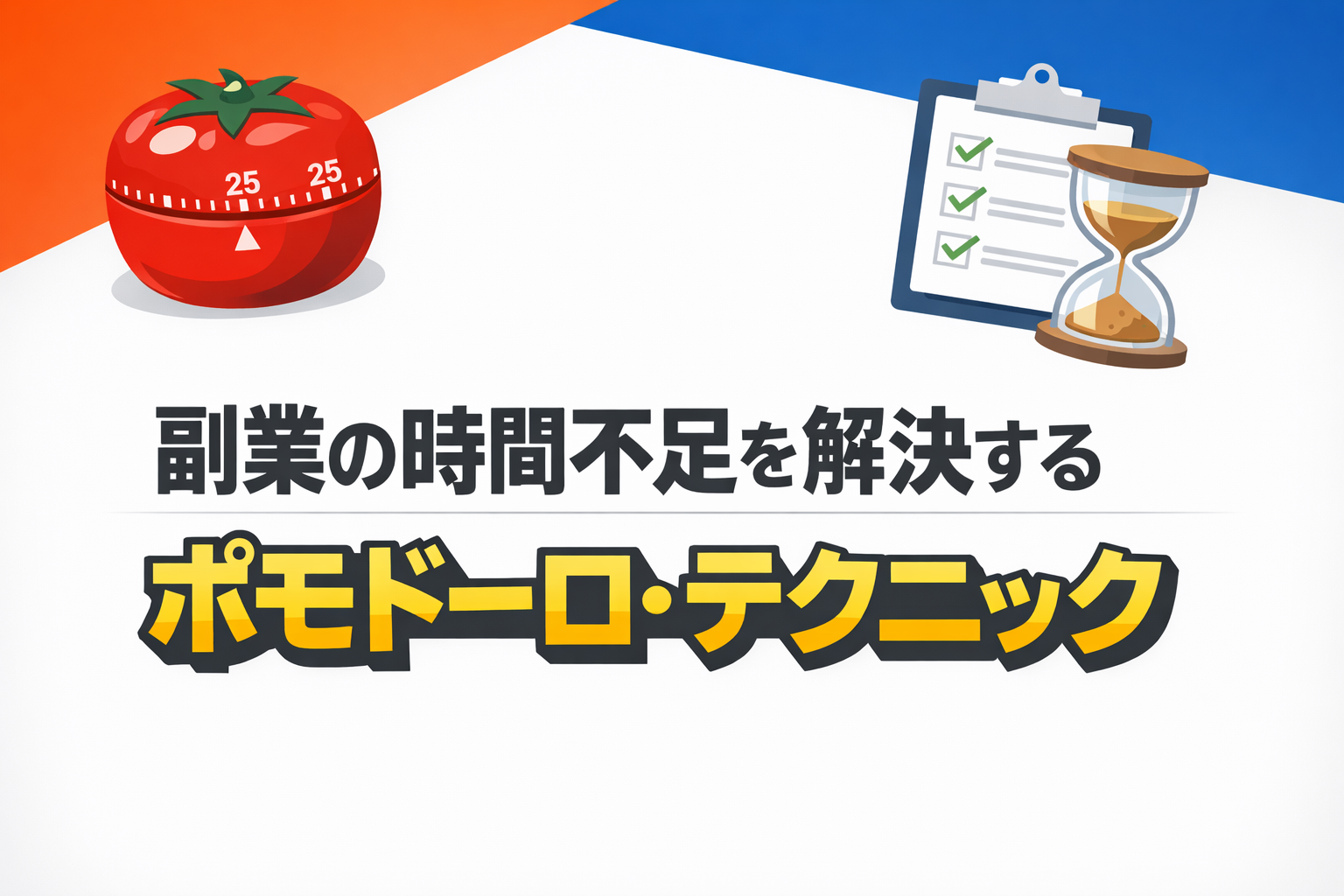 副業の時間不足を解決するポモドーロ・テクニック