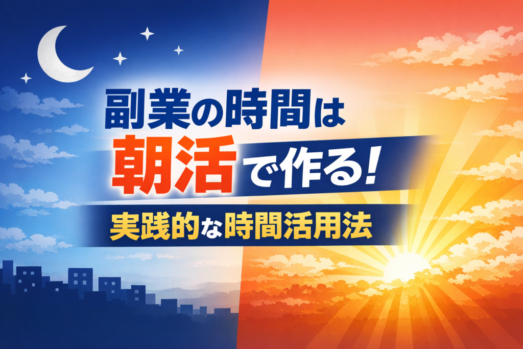 副業の時間は朝活で作る！実践的な時間活用法