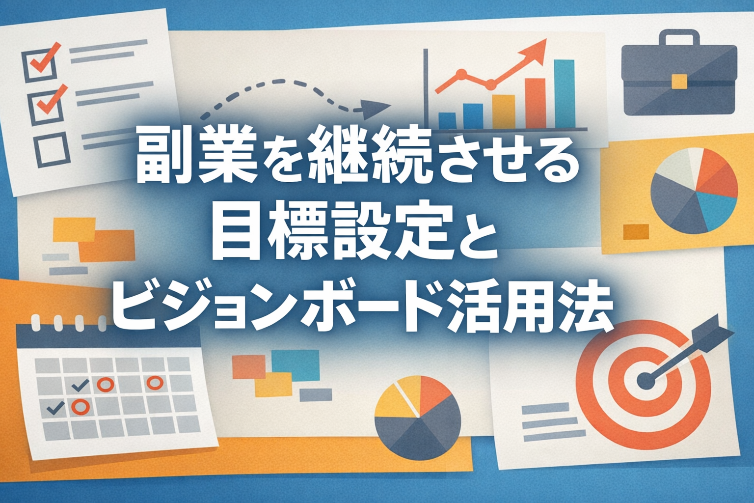副業を継続させる目標設定とビジョンボード活用法