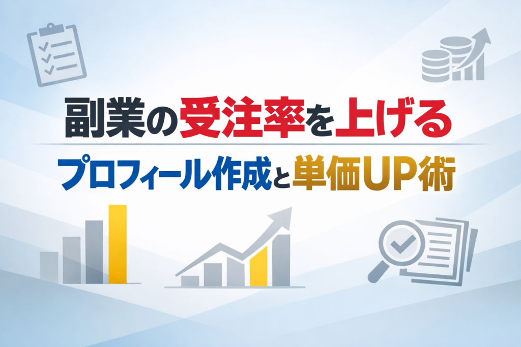 副業の受注率を上げるプロフィール作成と単価UP術