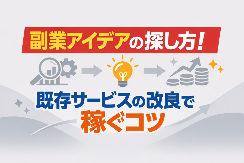 副業アイデアの探し方！既存サービスの改良で稼ぐコツ