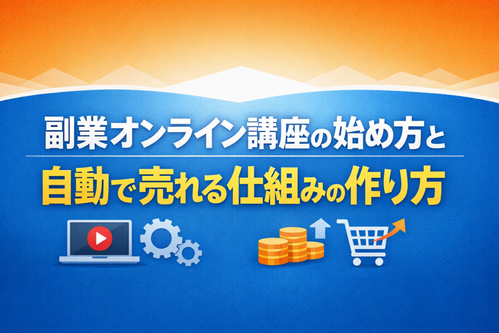 副業オンライン講座の始め方と自動で売れる仕組みの作り方