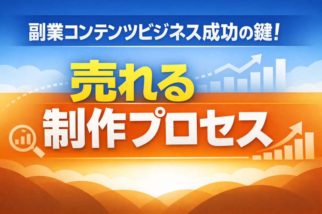 副業コンテンツビジネス成功の鍵！売れる制作プロセス