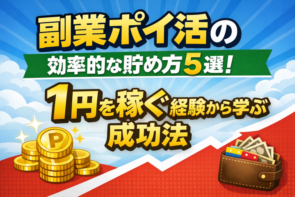副業ポイ活の効率的な貯め方5選！1円を稼ぐ経験から学ぶ成功法