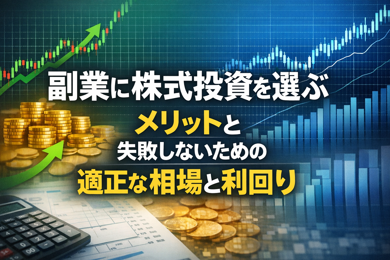 副業に株式投資を選ぶメリットと失敗しないための適正な相場と利回り